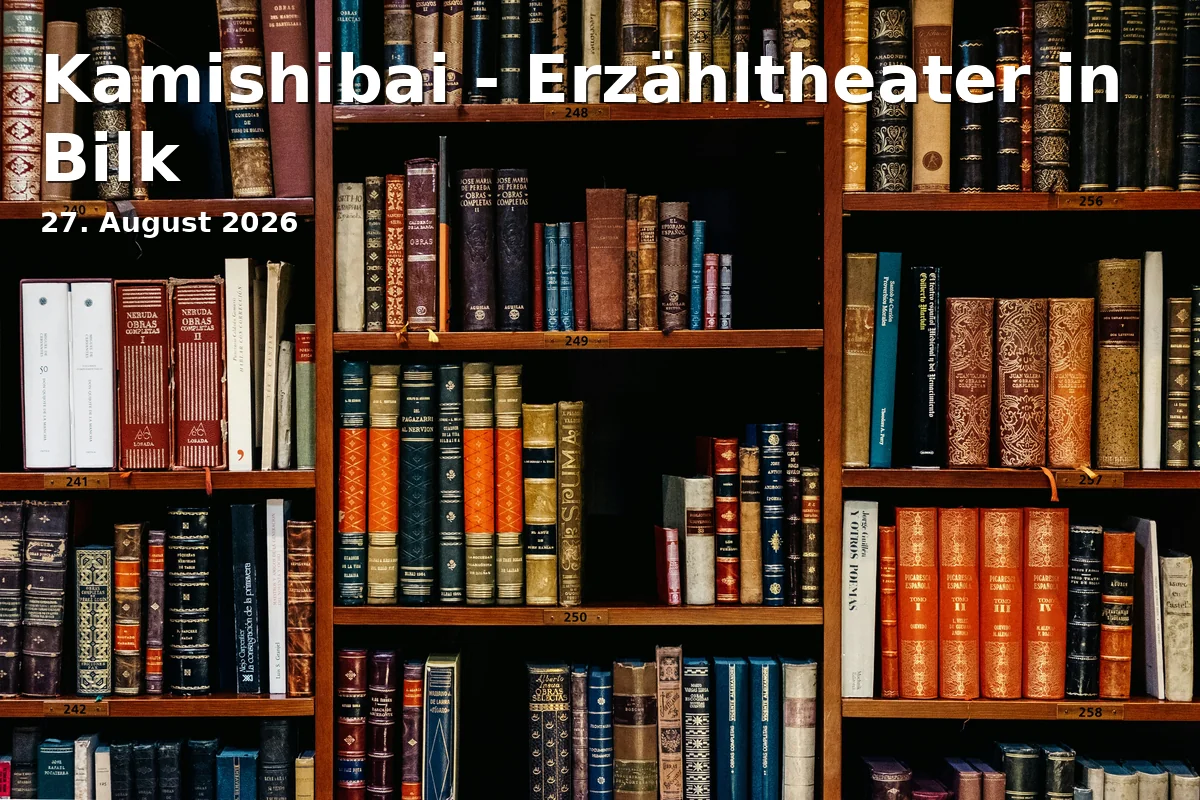 Event: Kamishibai - Erzähltheater in Bilk in Bücherei Bilk, Friedrichstr. 127, 40217 Düsseldorf on 27. August 2026