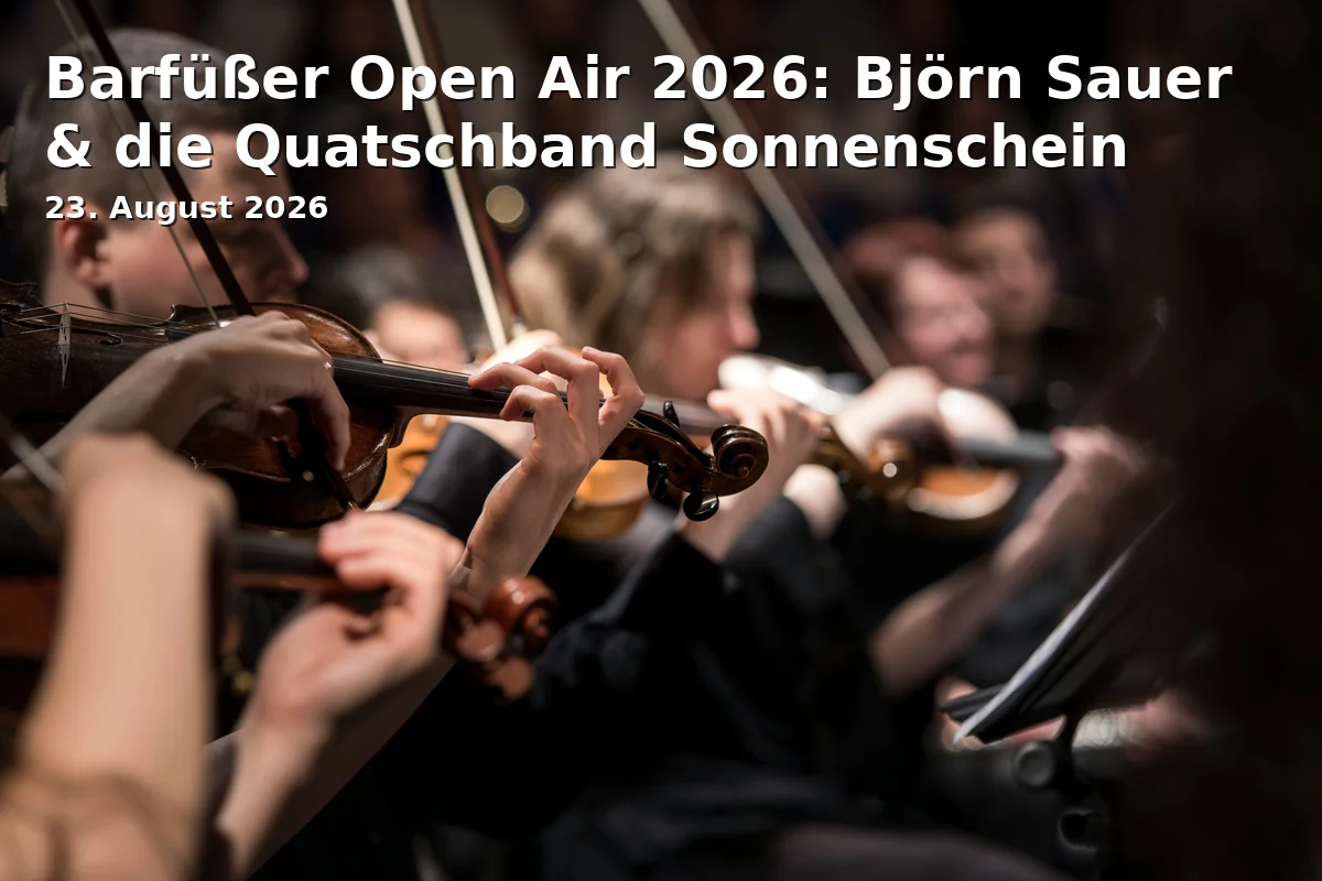 Event: Barfüßer Open Air 2026: Björn Sauer & the Quatschband Sonnenschein in Barfüßerruine, Barfüßerstraße 1, Erfurt on 23. August 2026