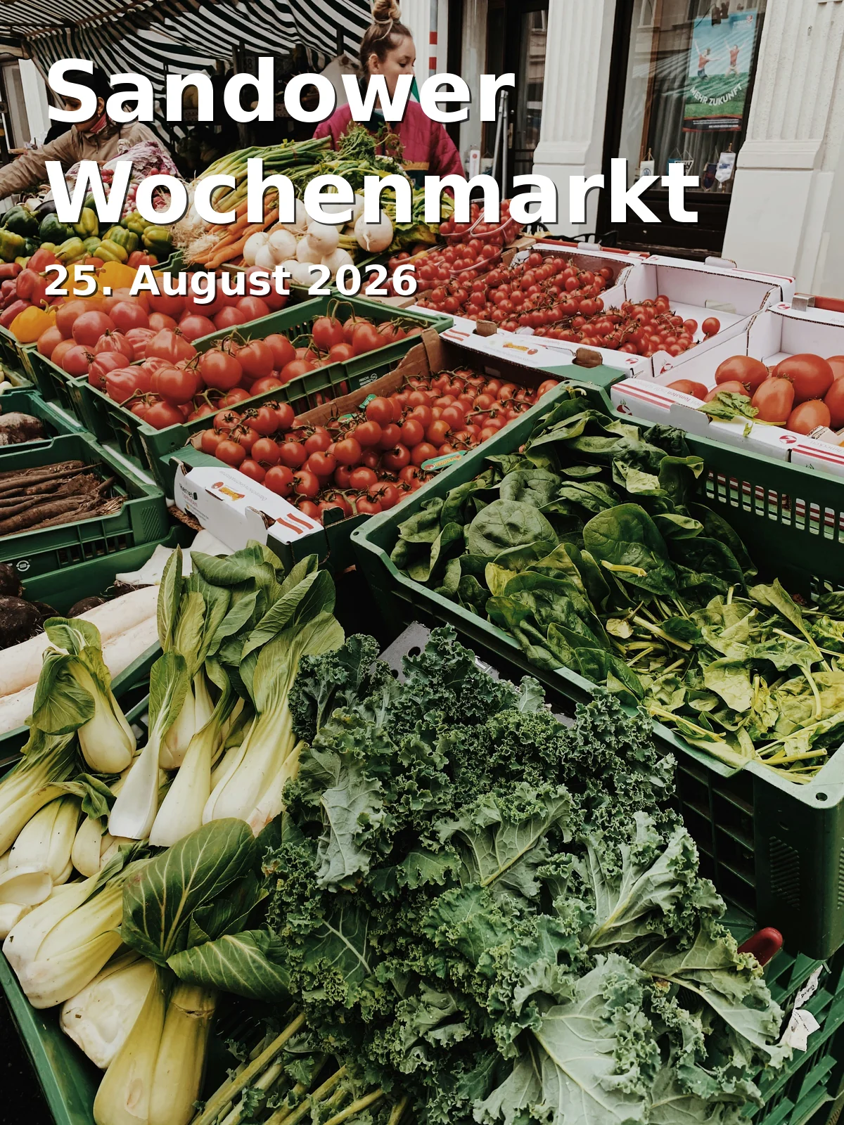 Event: Sandower Wochenmarkt in Sandower Wochenmarkt, Hermannstraße, Cottbus on 25. August 2026