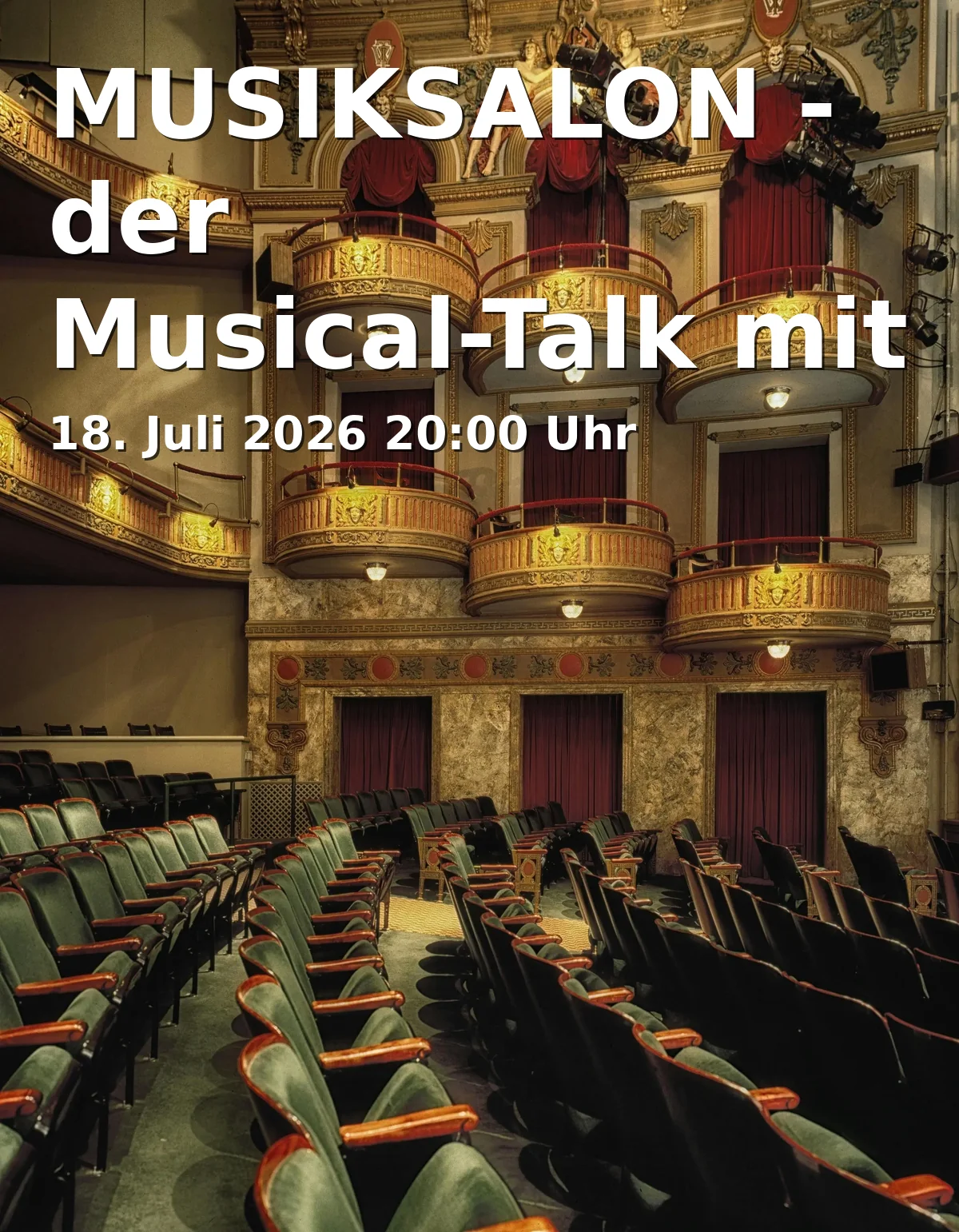 Event: MUSIKSALON - der Musical-Talk mit ROBERTA VALENTINI in Silbersaal im Deutschen Theater, Schwanthalerstraße 13, 80336 München on 18. Juli 2026
