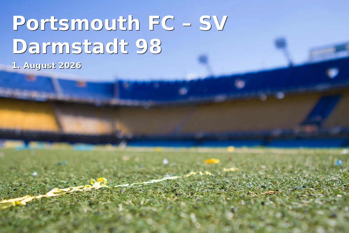 Event: Portsmouth FC – SV Darmstadt 98 in Merck-Stadion am Böllenfalltor, Nieder-Ramstädter Str. 170, 64285 Darmstadt on 1. August 2026