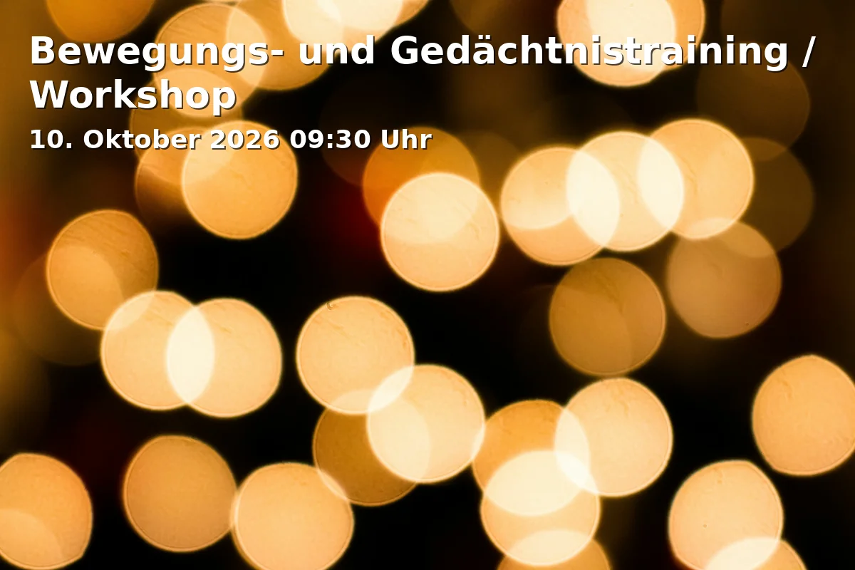 Event: Bewegungs- und Gedächtnistraining / Workshop