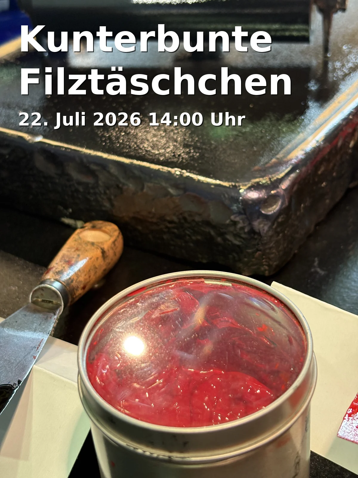 Event: Kunterbunte Filztäschchen in 5Eck, Berenskamp 16, 33611 Bielefeld on 22. Juli 2026