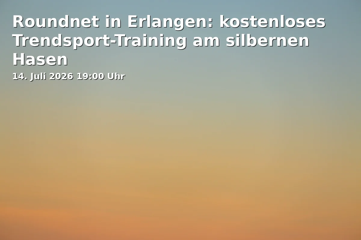 Roundnet in Erlangen: Free Trend Sport Training at the Silver Hare