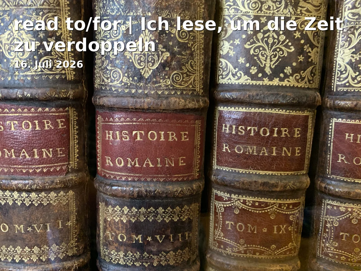 Event: read to/for | I read to double the time in Welle 61, August-Bebel-Straße 94, 33602 Bielefeld on 16. July 2026