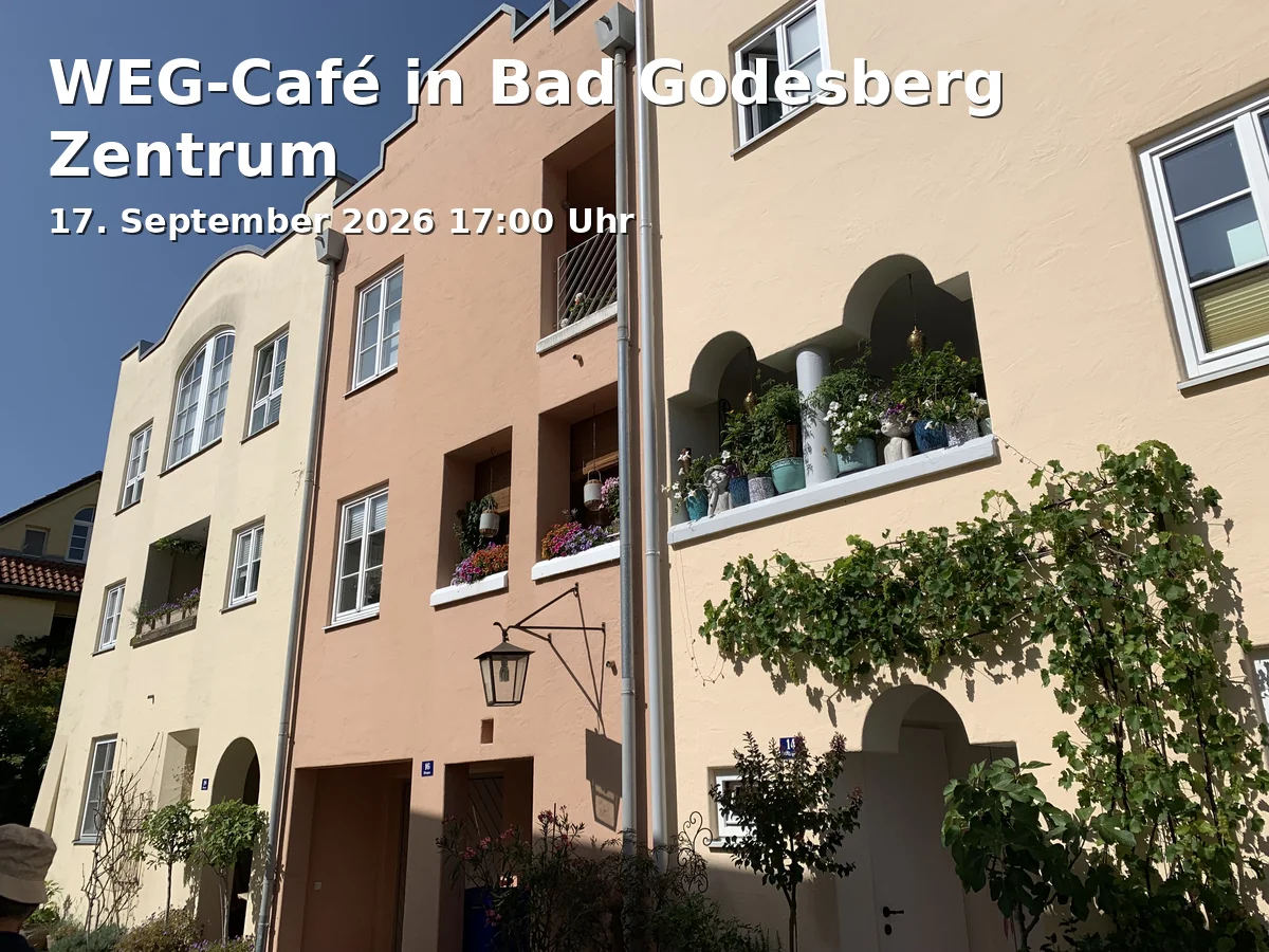 Event: WEG-Café in Bad Godesberg Zentrum in Am Fronhof 10, 53177 Bonn on 17. September 2026