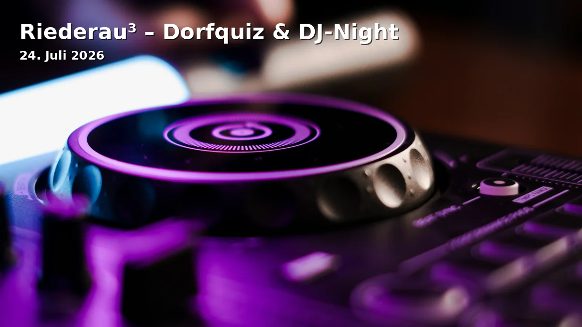 Event: Riederau³ – Village Quiz & DJ Night in Sportclub Riederau, Seiboldstraße 36, Dießen on 24. July 2026