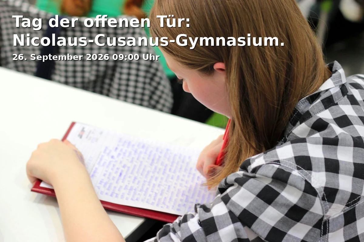 Event: Tag der offenen Tür: Nicolaus-Cusanus-Gymnasium. in Gotenstraße 50, 53175 Bonn on 26. September 2026
