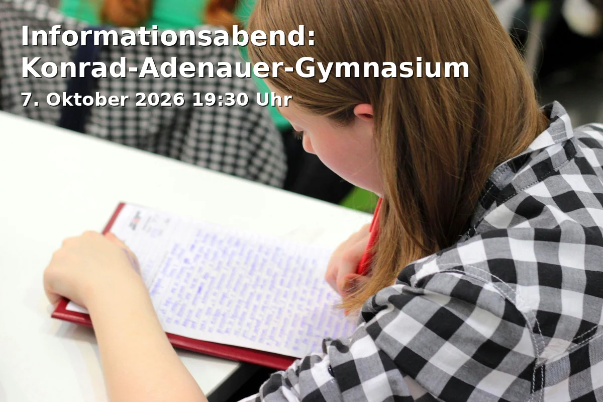 Event: Information Evening: Konrad-Adenauer-Gymnasium in Konrad-Adenauer-Gymnasium, Max-Planck-Straße 24-36, 53177 Bonn on 7. October 2026