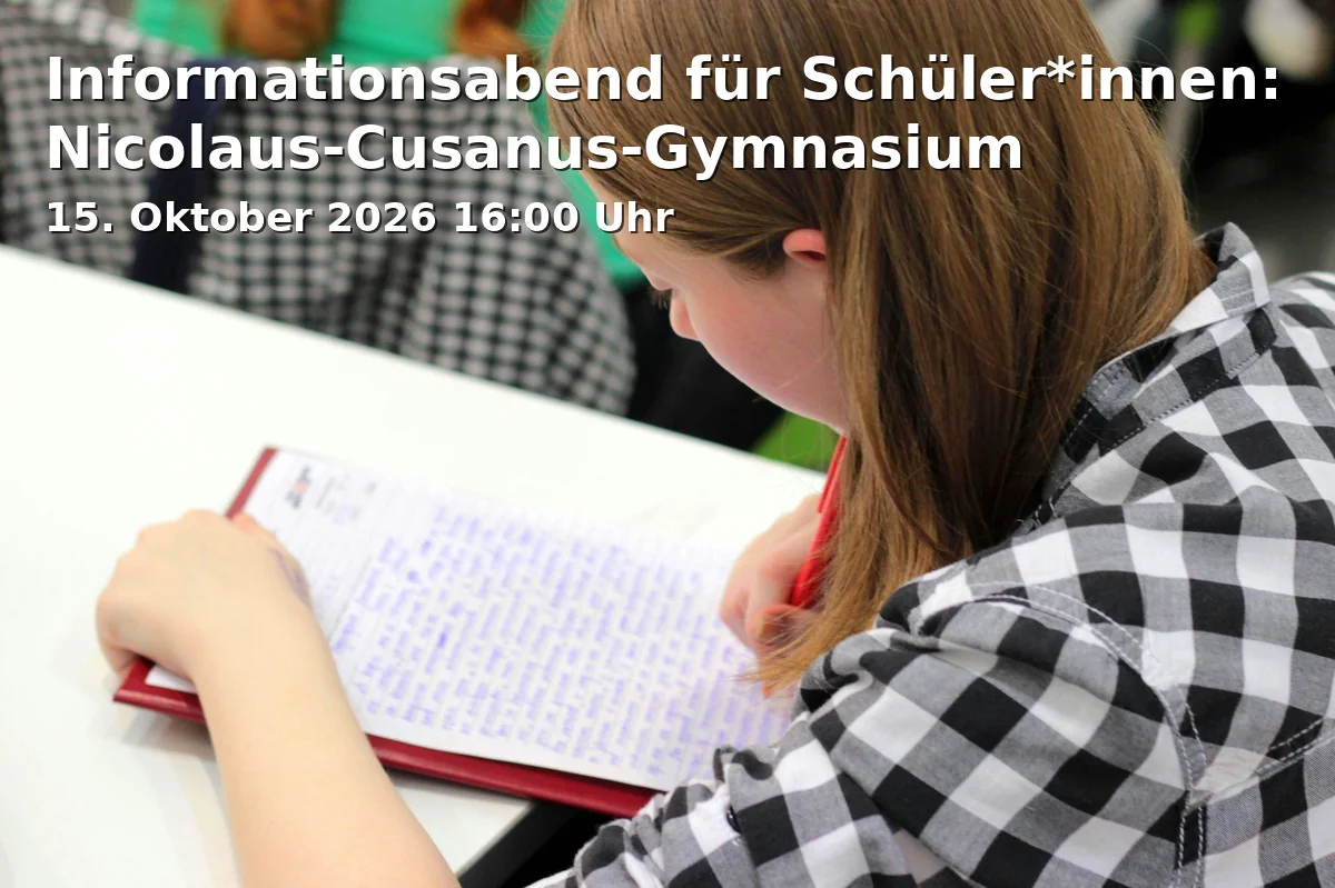 Event: Informationsabend für Schüler*innen: Nicolaus-Cusanus-Gymnasium