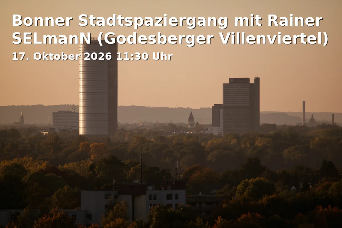 Event: Bonner Stadtspaziergang mit Rainer SELmanN (Godesberger Villenviertel)