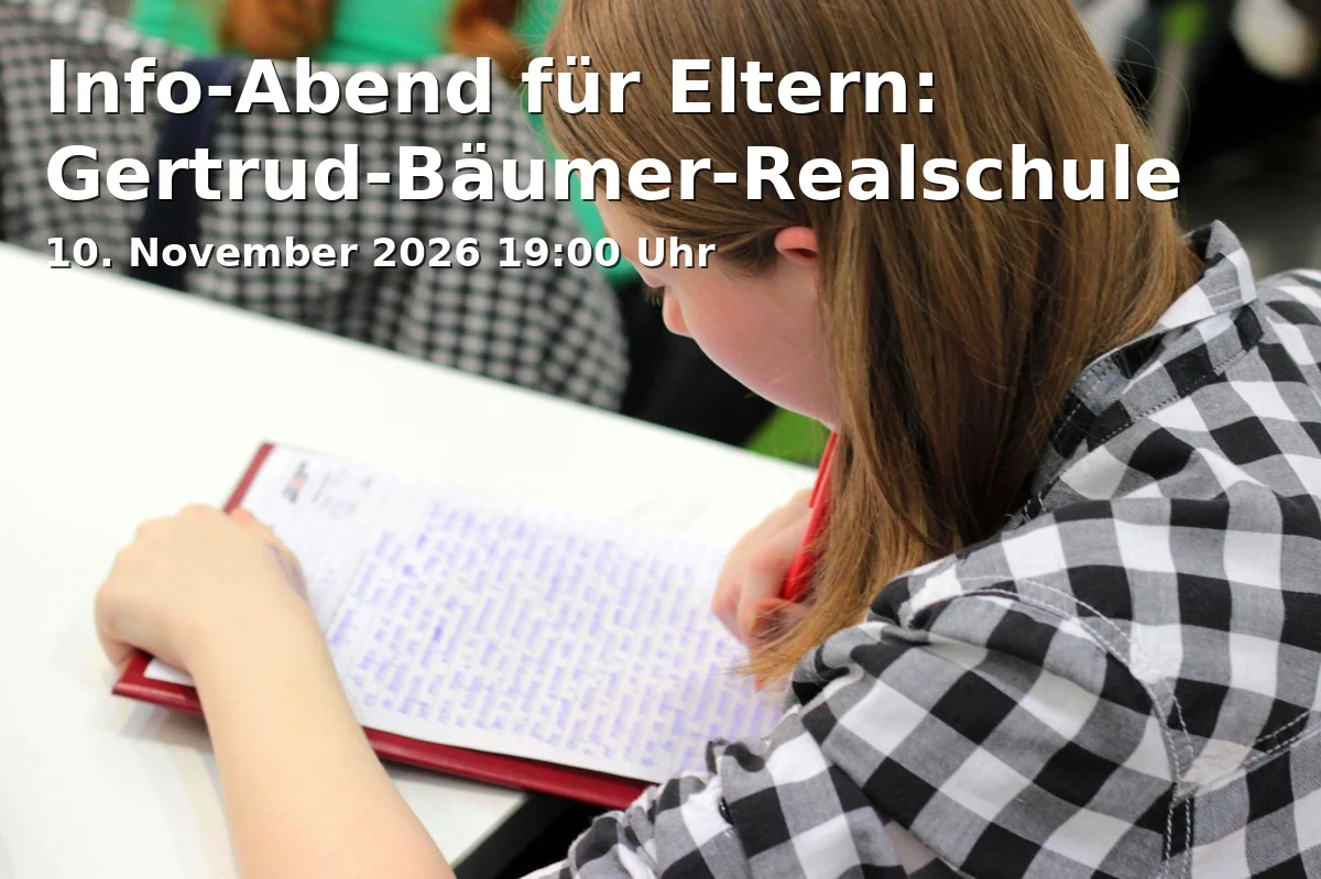 Event: Info-Abend für Eltern: Gertrud-Bäumer-Realschule