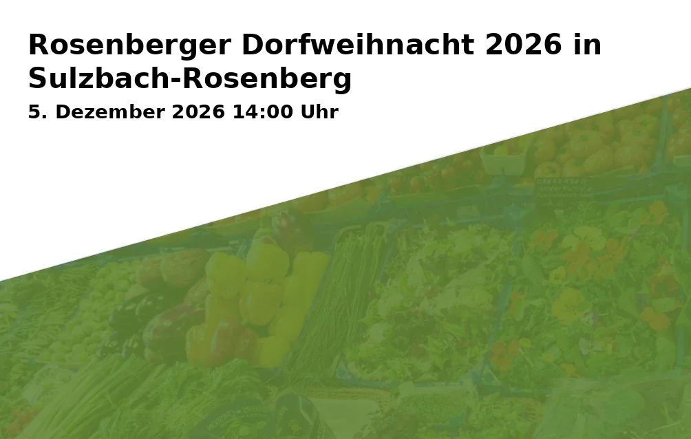 Event: Rosenberger Dorfweihnacht 2026 in Sulzbach-Rosenberg