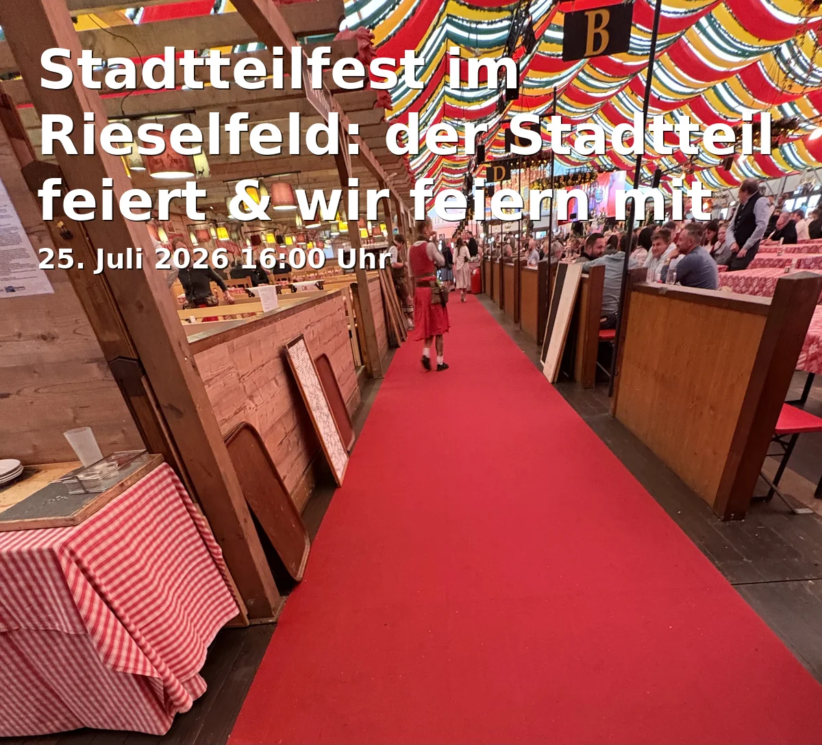 Event: Stadtteilfest im Rieselfeld: der Stadtteil feiert & wir feiern mit in Mediothek Rieselfeld, Maria-von-Rudloff-Platz 2, 79111 Freiburg on 25. Juli 2026