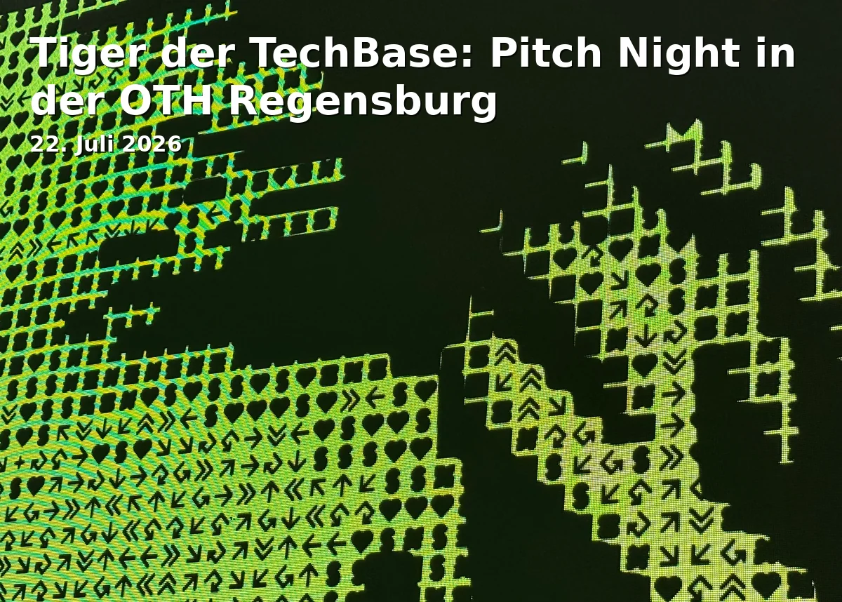 Event: Tiger der TechBase: Pitch Night in der OTH Regensburg in Ostbayerische Technische Hochschule Regensburg (Galgenbergstraße), Galgenbergstraße 30 on NaN. Invalid Date NaN