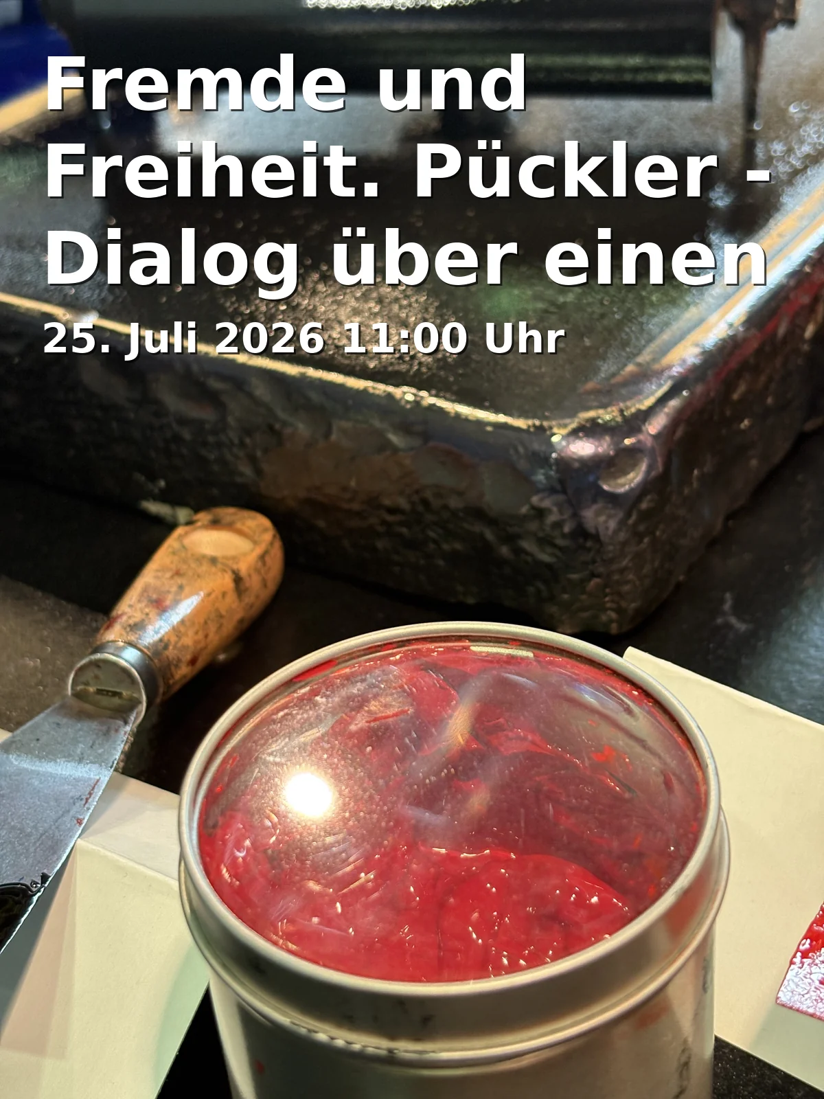 Event: Strangers and Freedom. Pückler - Dialogue on a Cosmopolitan. Mona Höke and Kathrin Karras in Brandenburgisches Landesmuseum für Moderne Kunst - Dieselkraftwerk Cottbus, Am Amtsteich 15, 03046 Cottbus on 25. July 2026
