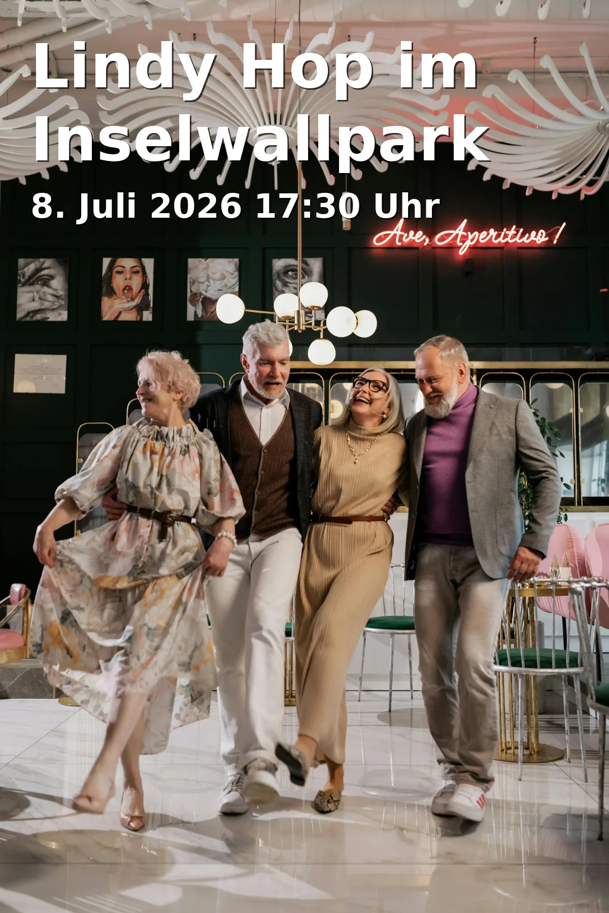 Event: Lindy Hop im Inselwallpark in Inselwallpark, Rondell am Springbrunnen (Zugang Torbogen über Inselwall), 38100 Braunschweig on 8. Juli 2026