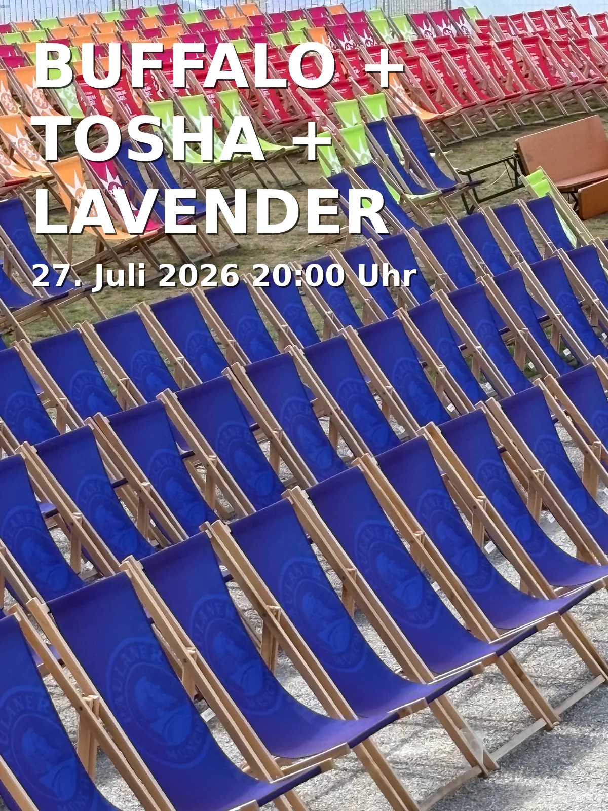 Event: BUFFALO + TOSHA + LAVENDER in Backstage, Reitknechtstraße 6, 80639 München on 27. July 2026