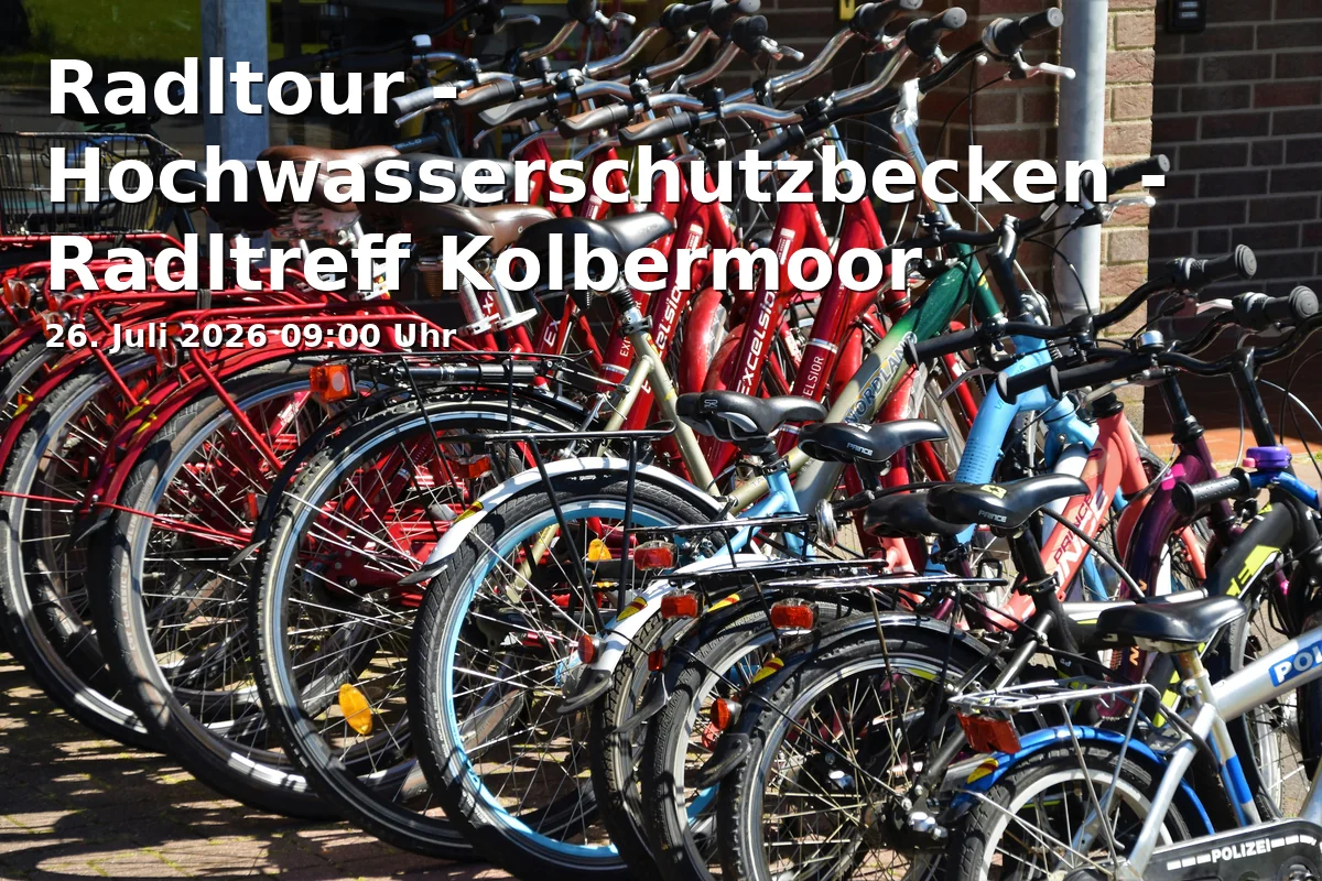 Event: Radltour - Hochwasserschutzbecken - Radltreff Kolbermoor in Parkplatz am Alten Friedhof, Von-Bippen-Straße 22, Kolbermoor on 26. Juli 2026
