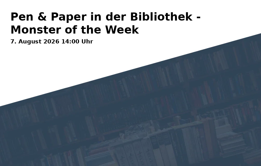 Pen & Paper in the Library - Monster of the Week