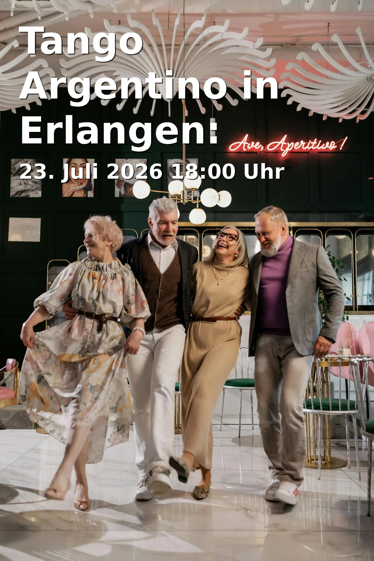 Event: Argentine Tango in Erlangen: Festive Dance Course in Die Scheune in Stadtteilzentrum Die Scheune - Mehrzweckraum Schützenheim, Kernbergstraße 11, 91056 Erlangen on 23. July 2026
