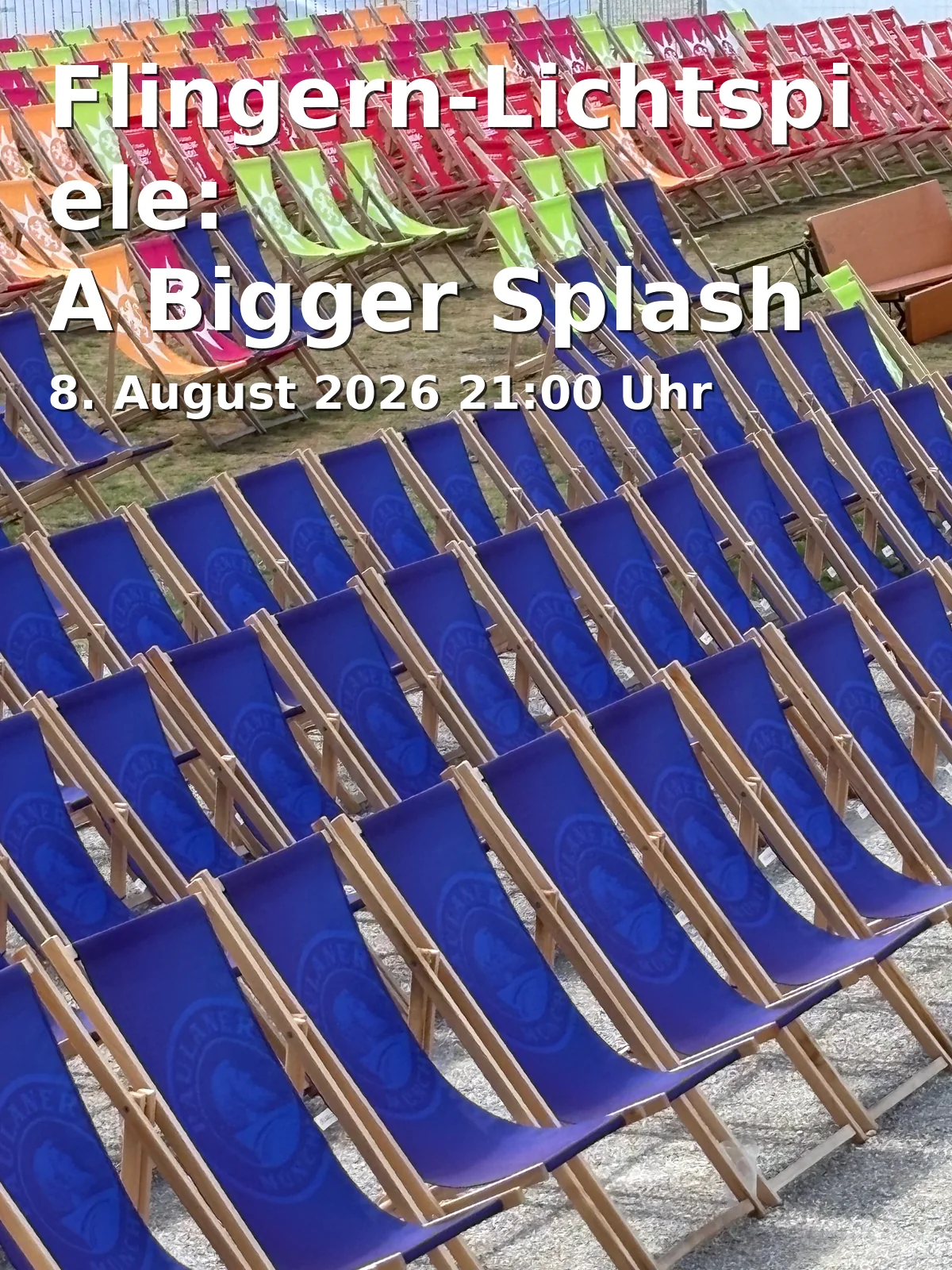 Event: Flingern-Lichtspiele: A Bigger Splash in Filmwerkstatt Düsseldorf, Birkenstr. 47 · Im Hof, 40233 Düsseldorf on 8. August 2026