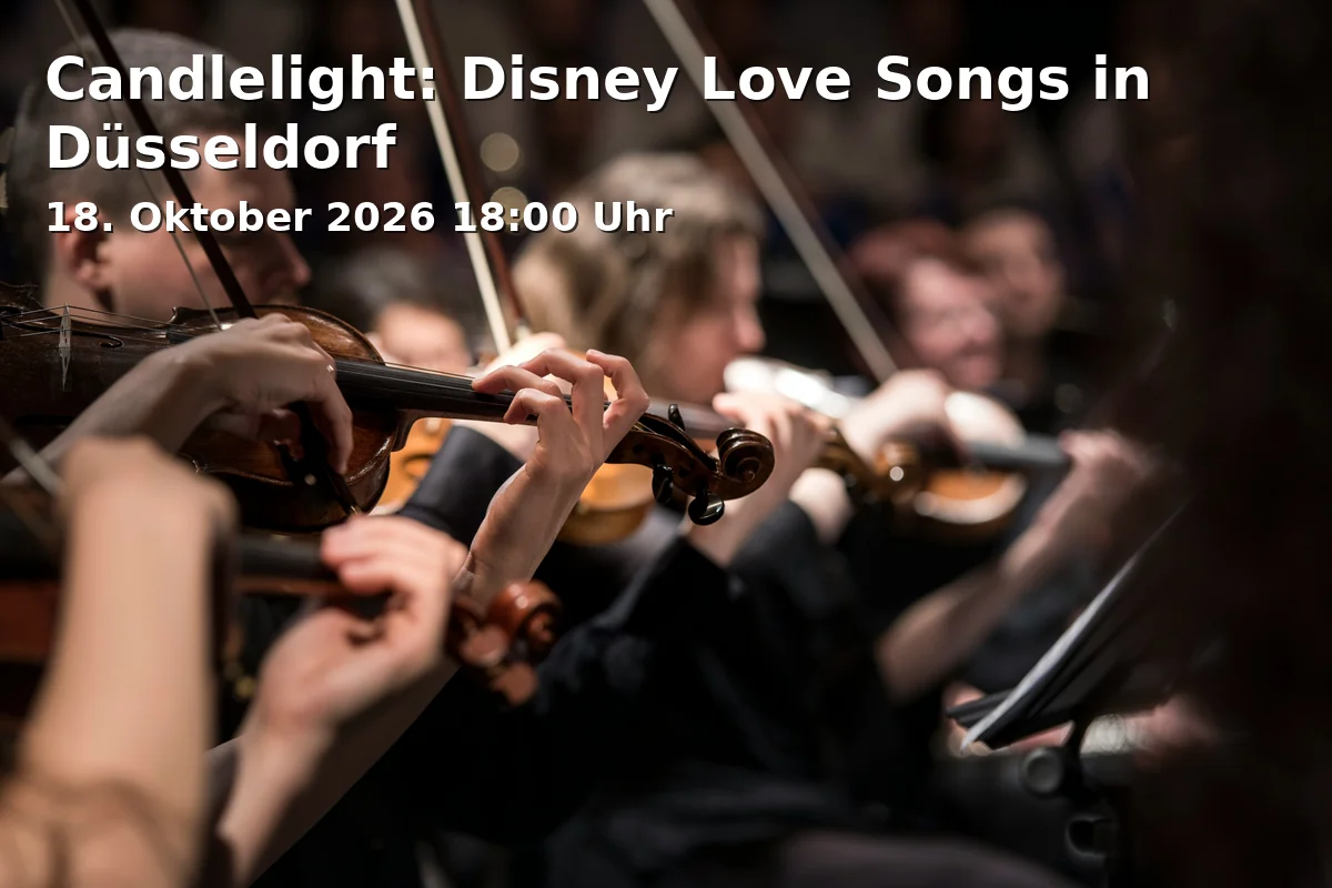 Event: Candlelight: Disney Love Songs in Düsseldorf in Schloss Garath - Rittersaal, Garather Schloßallee 19, 40595 Düsseldorf on 18. October 2026
