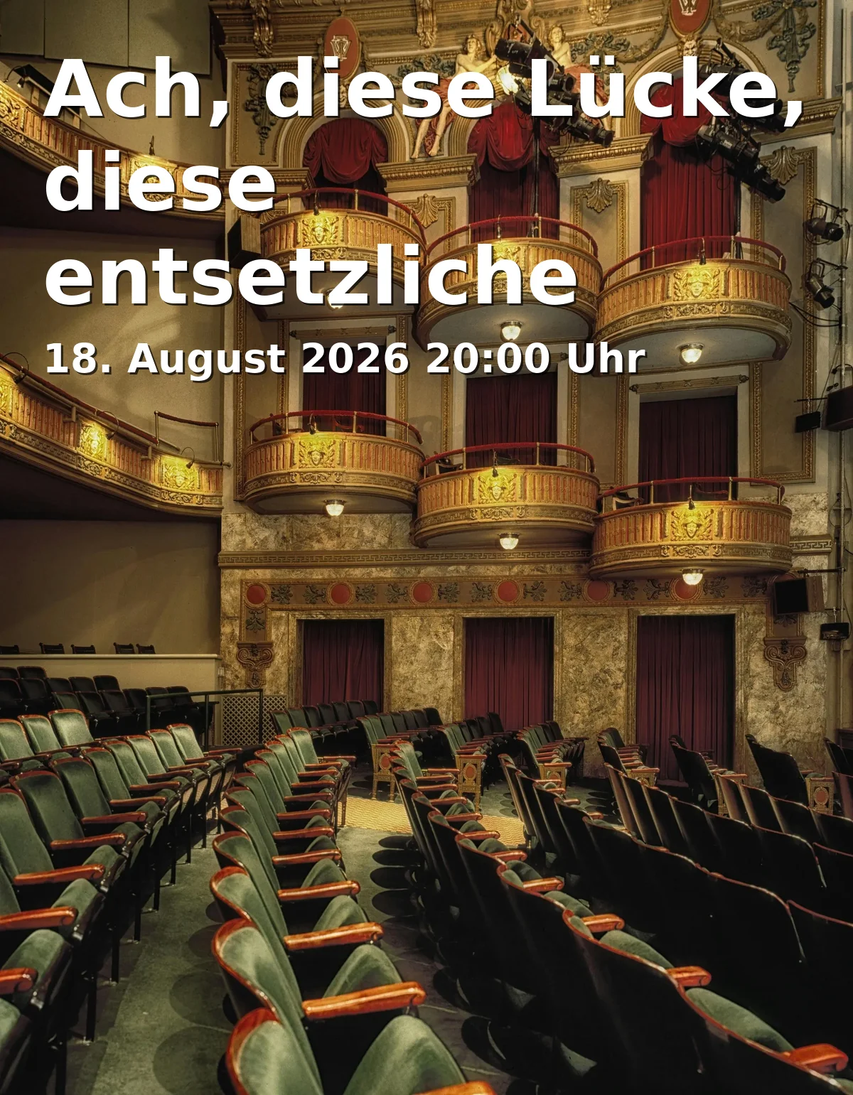 Event: Ach, diese Lücke, diese entsetzliche Lücke in filmforum, Dellplatz 16, 47051 Duisburg on 18. August 2026