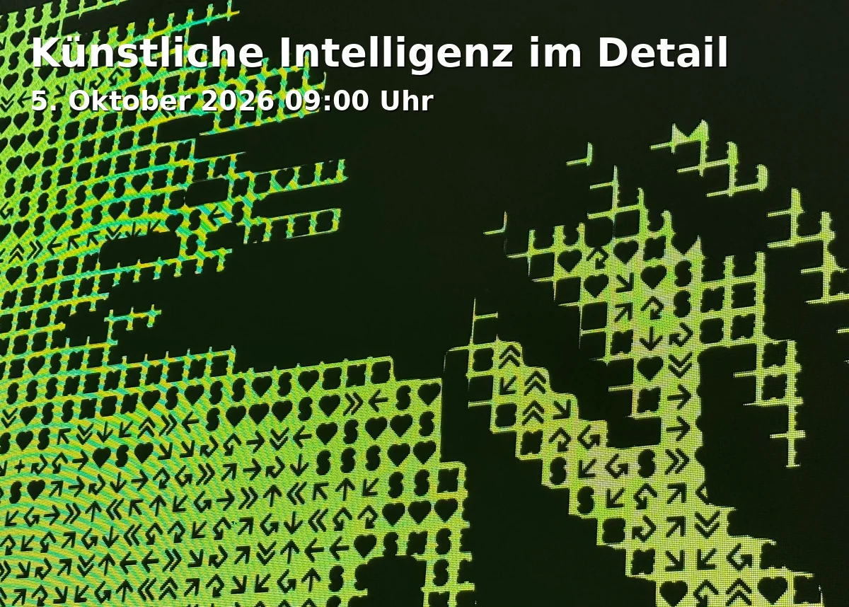 Event: Artificial Intelligence in Detail in Evang. Familien-Bildungsstätte plus Mehrgenerationenhaus, Storchenhaus, Café Adebar, Ludwigstraße 29, 95444 Bayreuth on 5. October 2026