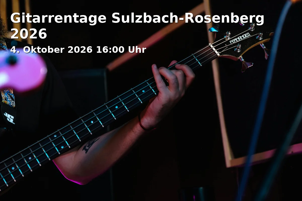 Event: Guitar Days Sulzbach-Rosenberg 2026