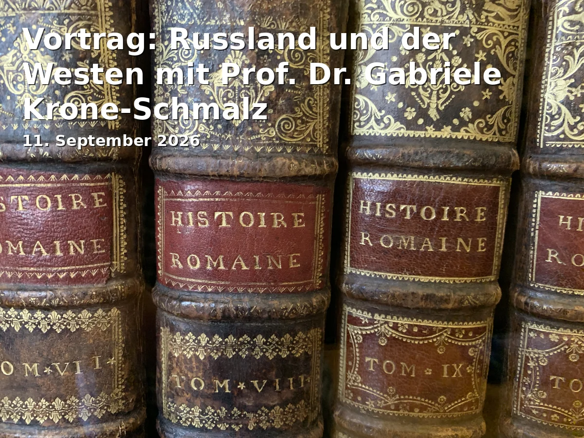 Event: Lecture: Russia and the West with Prof. Dr. Gabriele Krone-Schmalz in Haus der Kultur und Bildung, Marktplatz 1, Neubrandenburg on 11. September 2026