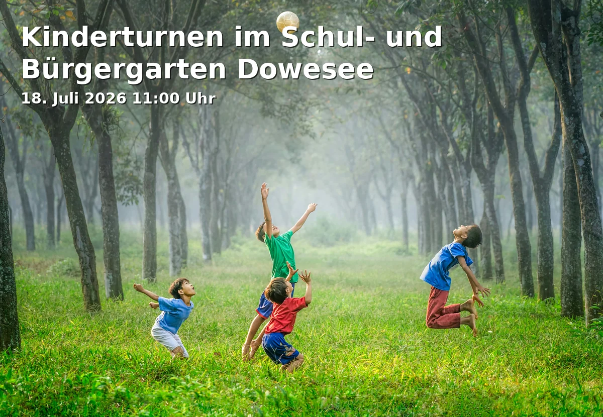 Event: Children's Gymnastics at the School and Community Garden Dowesee in Eingang Nord, Schul- und Bürgergarten Dowesee, Doweseeweg 1, 38112 Braunschweig on 18. July 2026