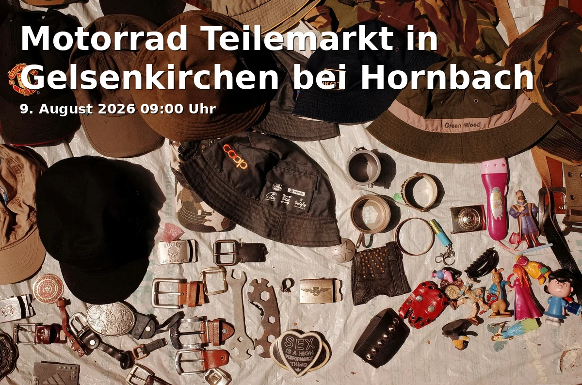 Event: Motorcycle Parts Market in Gelsenkirchen at Hornbach in Gelände des Baumarktes Hornbach, Caubstraße 100, Gelsenkirchen on 9. August 2026