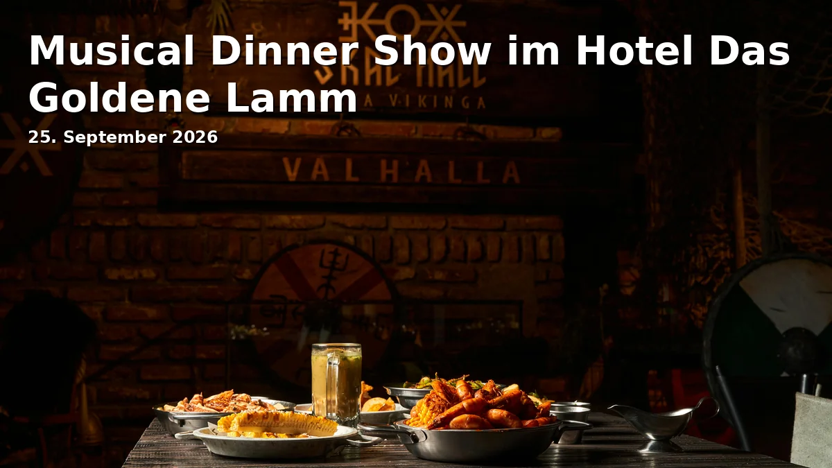 Event: Musical Dinner Show im Hotel Das Goldene Lamm