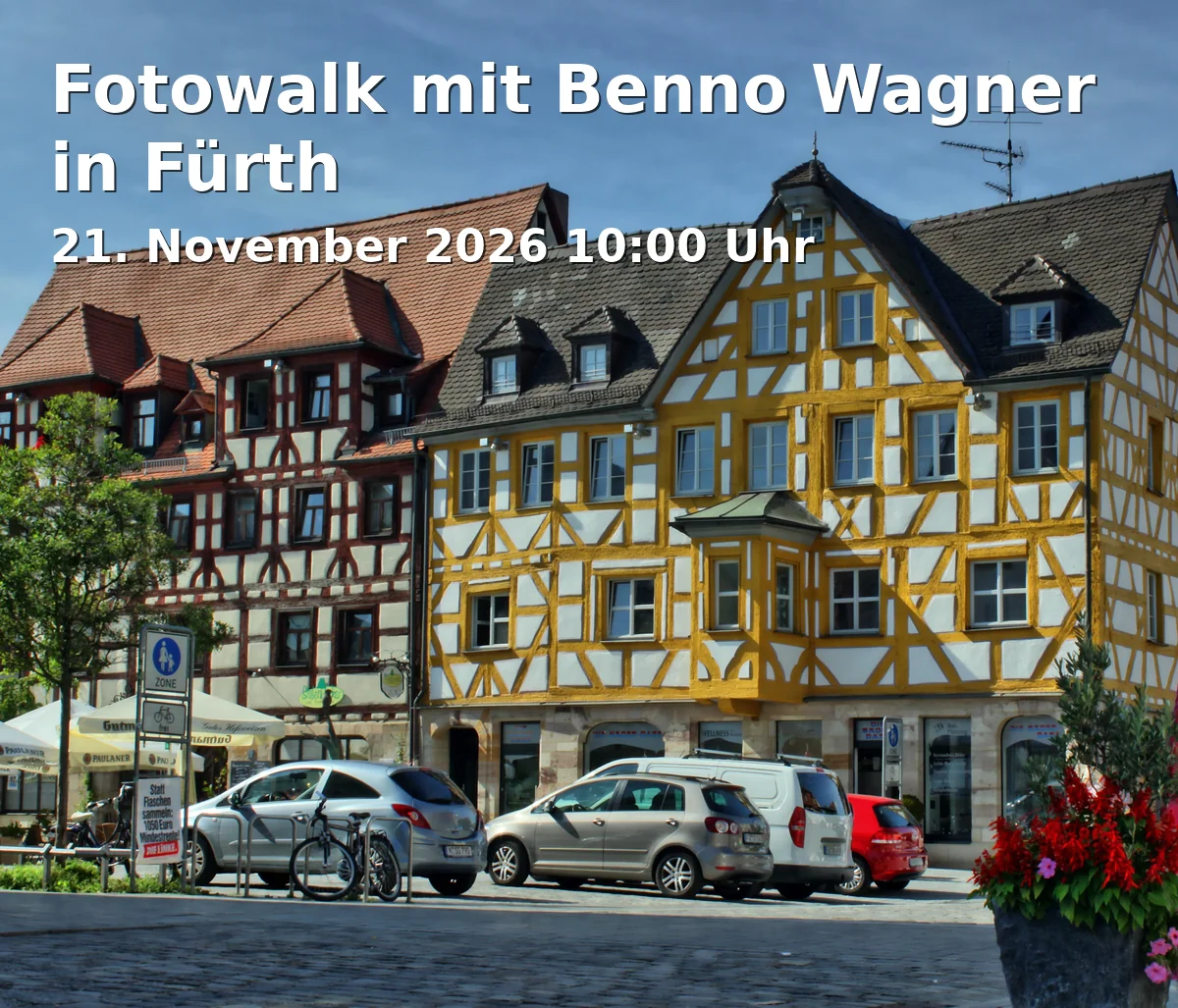 Event: Fotowalk mit Benno Wagner in Fürth in kultur.lokal.fürth, Bahnhofplatz 2, 90762 Fürth on 21. November 2026