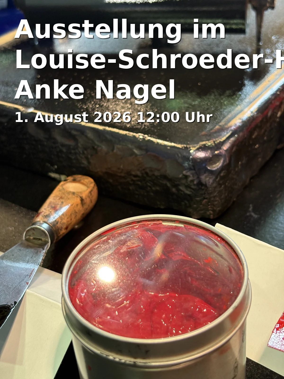 Event: Exhibition at the Louise-Schroeder-Haus: Anke Nagel in Begegnungsstätte Louise-Schroeder-Haus, Hohetorwall 10, 38118, Braunschweig on 1. August 2026