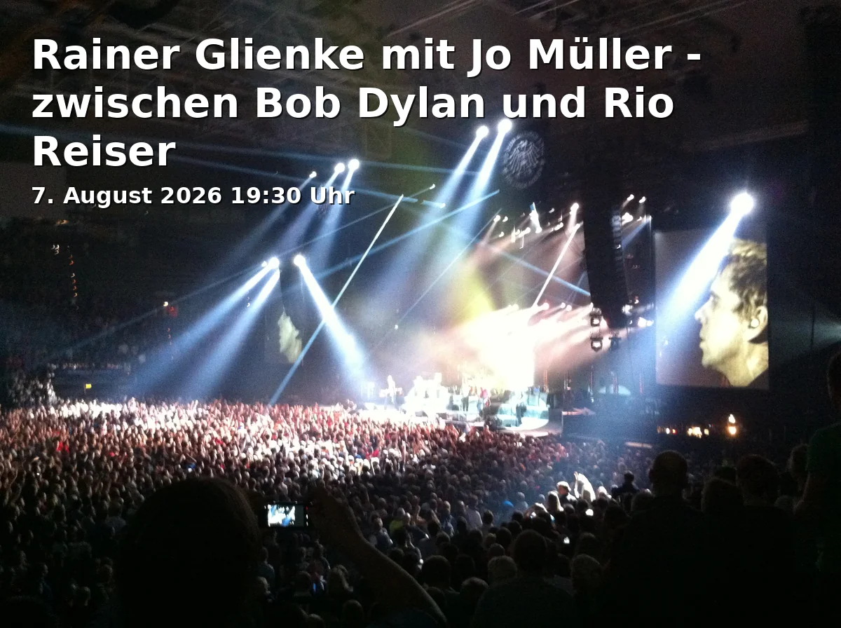 Event: Rainer Glienke with Jo Müller - between Bob Dylan and Rio Reiser in DRK-KaufBar, Helmstedter Straße 135, 38102 Braunschweig on 7. August 2026