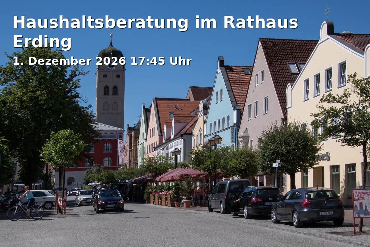 Budget Consultation at the Erding Town Hall