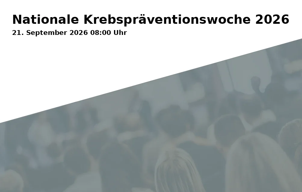 Event: Nationale Krebspräventionswoche 2026 in Online, Bayreuth on 21. September 2026