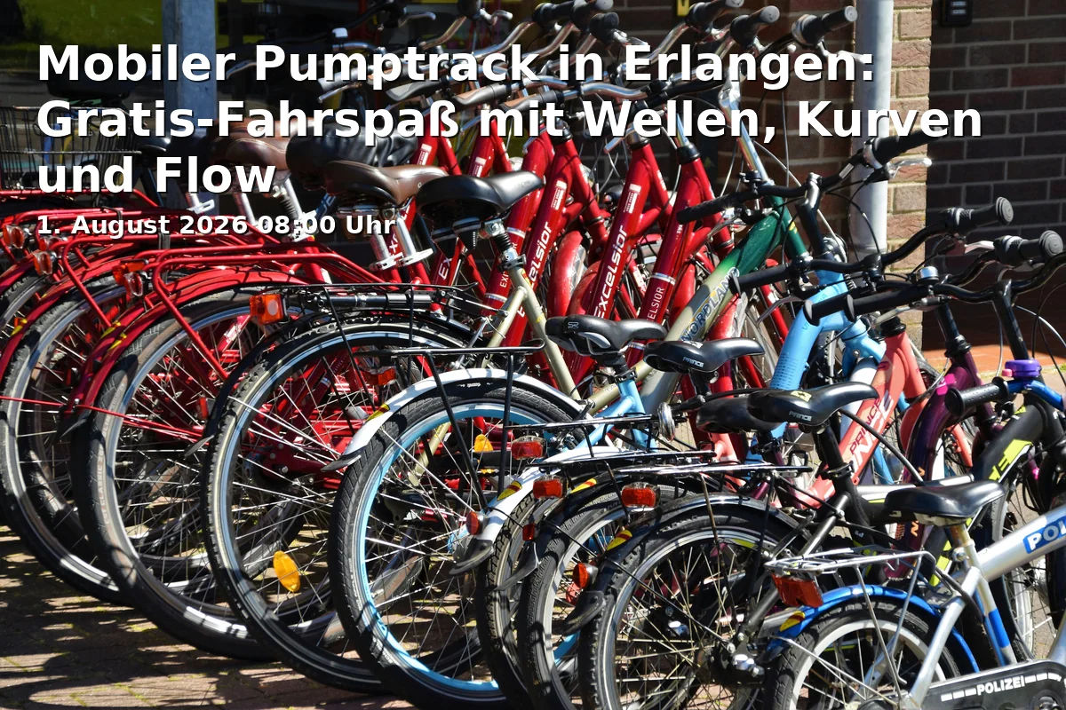 Event: Mobile Pumptrack in Erlangen: Free Riding Fun with Waves, Curves, and Flow in Freizeitanlage Paul-Gordan-Straße, Paul-Gordan-Straße, 91052 Erlangen on 1. August 2026
