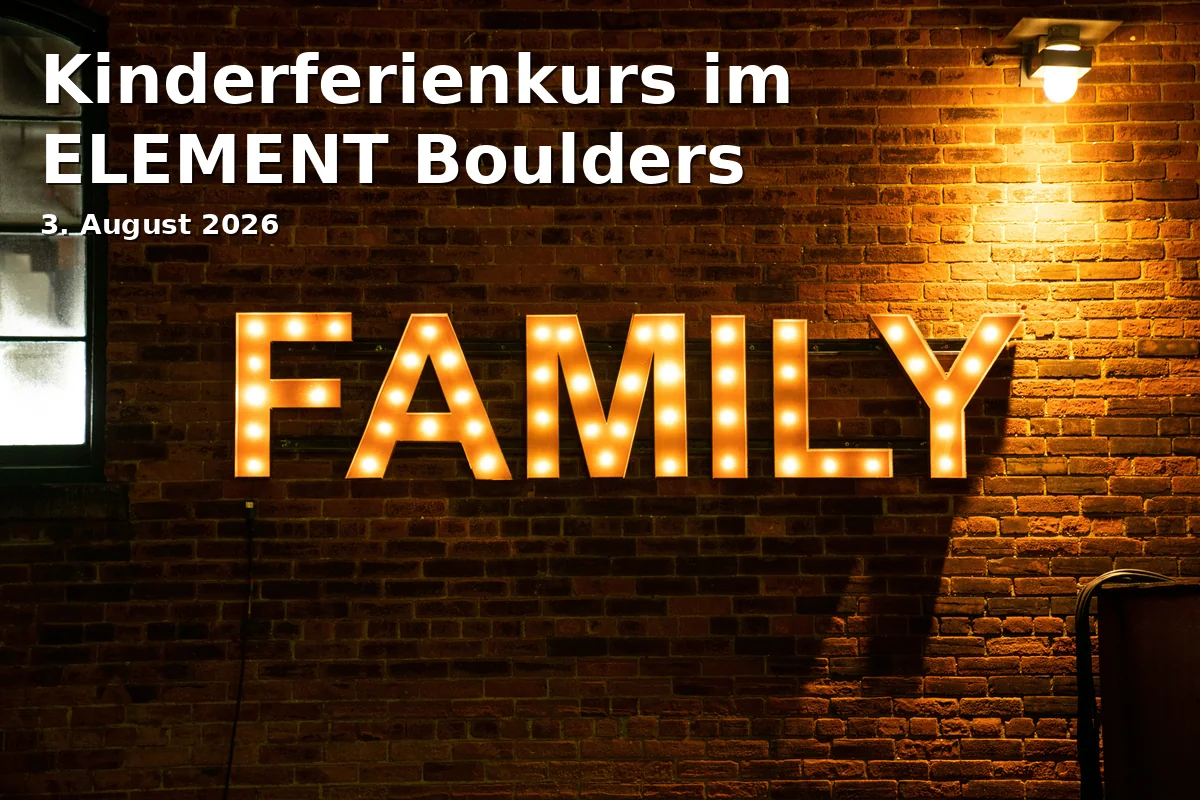 Event: Kinderferienkurs im ELEMENT Boulders