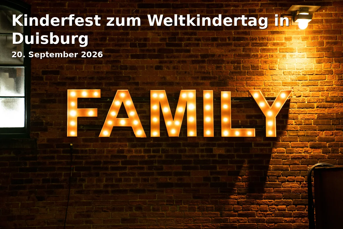 Event: Kinderfest zum Weltkindertag in Duisburg in Innenhafen Duisburg, Philosophenweg, 47051 Duisburg on 20. September 2026