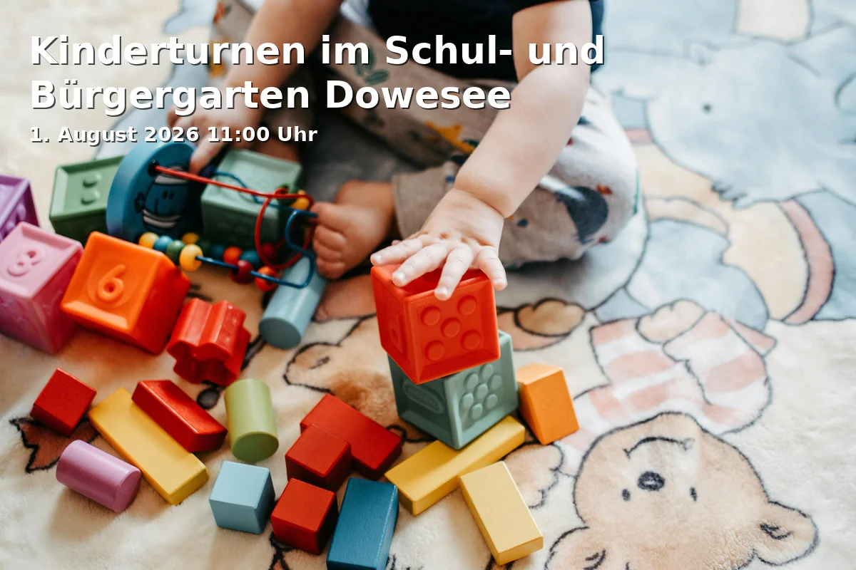 Event: Kinderturnen im Schul- und Bürgergarten Dowesee in Schul- und Bürgergarten Dowesee, Doweseeweg, 38112 Braunschweig on 1. August 2026