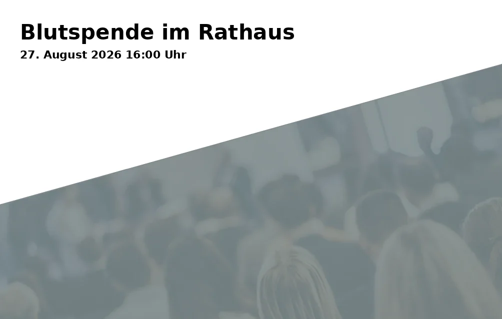 Event: Blutspende im Rathaus in Rathaus (Veranstaltungssaal), Rathausplatz 1, 82205 Gilching on 27. August 2026
