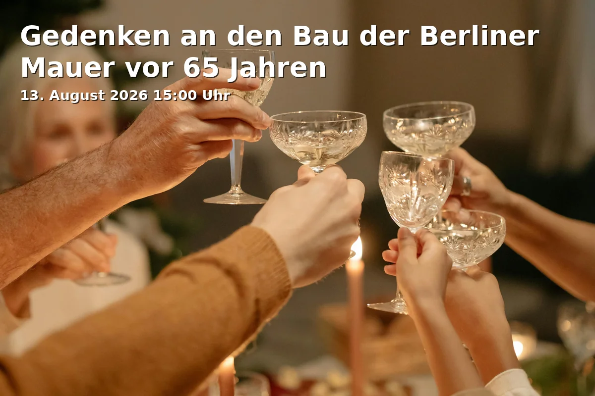 Commemoration of the construction of the Berlin Wall 65 years ago
