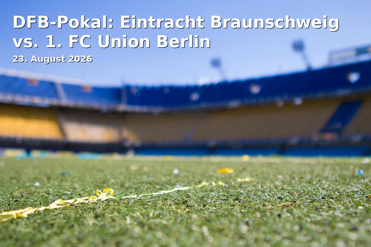 Event: DFB-Pokal: Eintracht Braunschweig vs. 1. FC Union Berlin in EINTRACHT-STADION, Hamburger Straße 210, Braunschweig on 23. August 2026