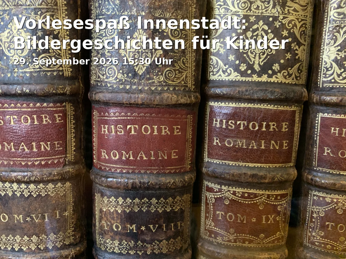 Event: Reading Fun Downtown: Picture Stories for Children in Volksbücherei Fürth - Innenstadtbibliothek Carl Friedrich Eckart Stiftung, Friedrichstraße 6A, 90762 Fürth on 29. September 2026