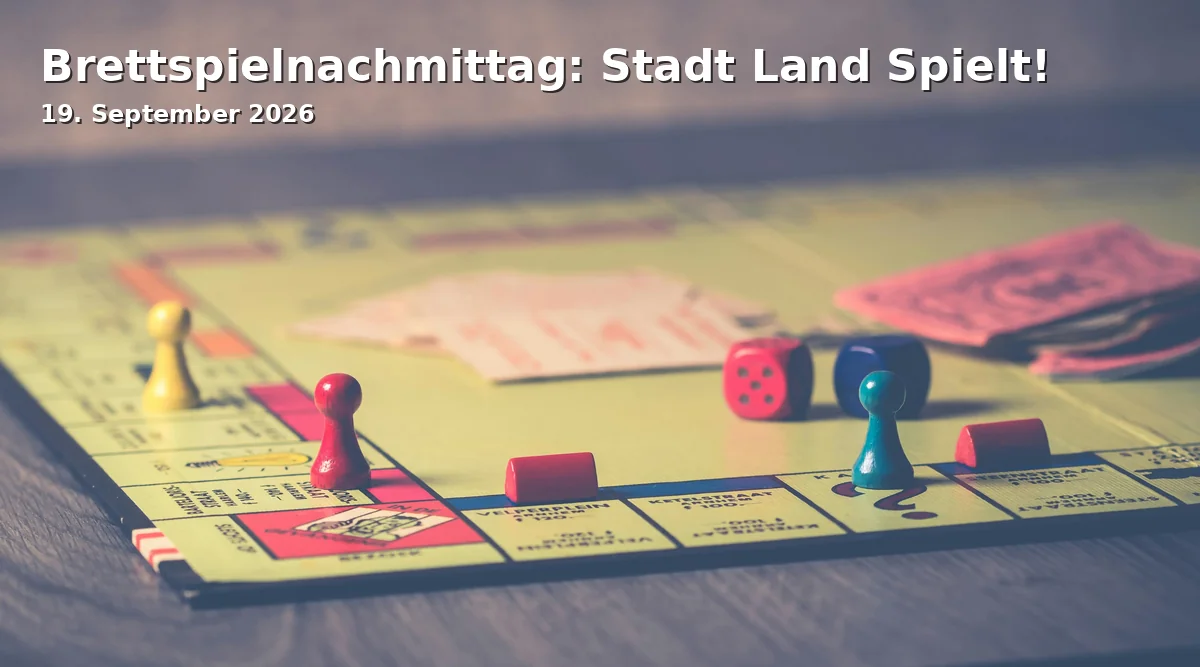 Event: Board Game Afternoon: City Country Plays! in Zentralbibliothek, Konrad-Adenauer-Platz 1, 40210 Düsseldorf on 19. September 2026