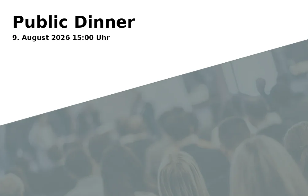 Event: Public Dinner in Wissenschaftspark, Munscheidstr. 14, Gelsenkirchen on 9. August 2026