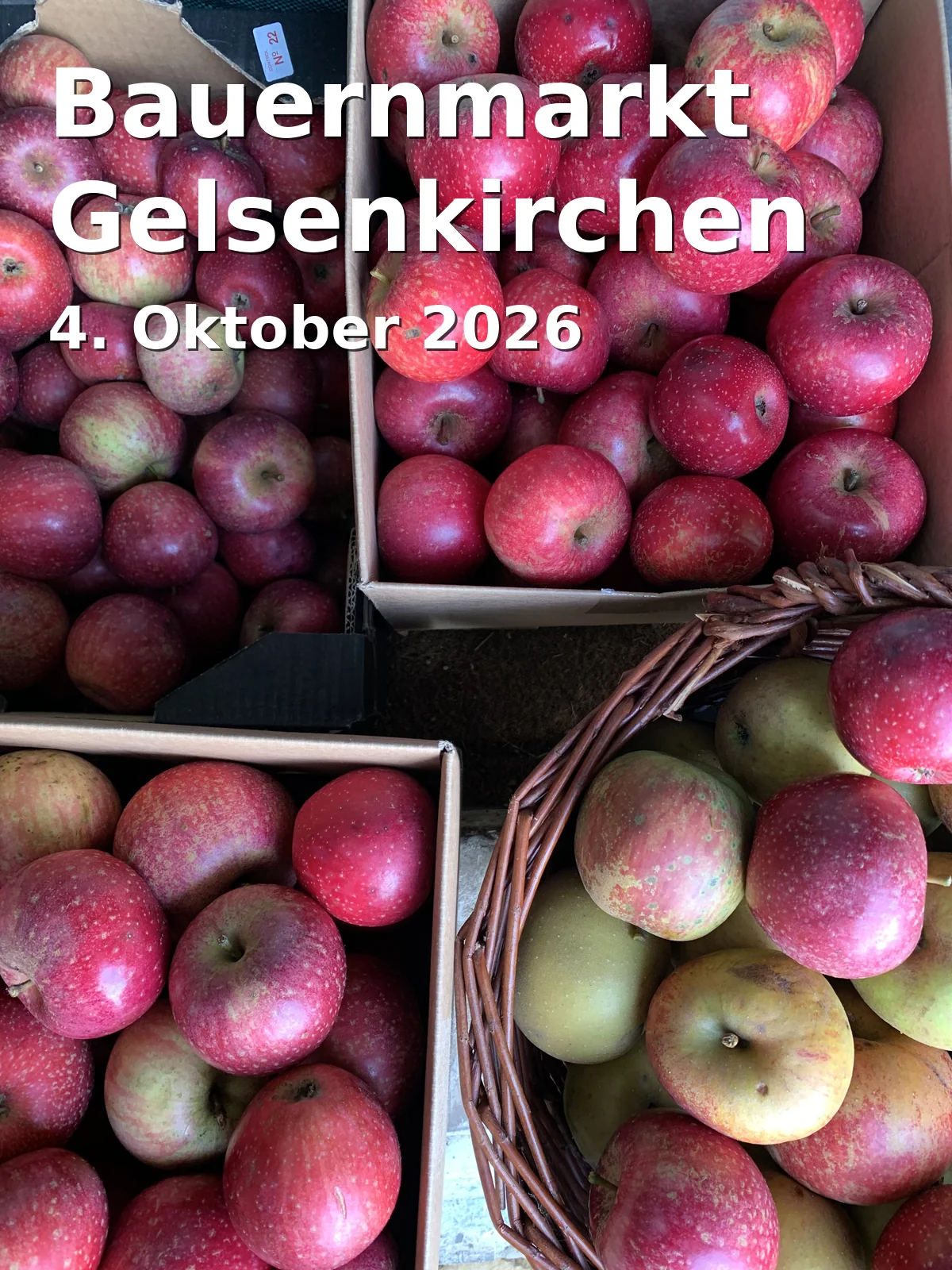 Event: Bauernmarkt Gelsenkirchen in Heinrich-König-Platz und Bahnhofsvorplatz, 45879 Gelsenkirchen on 4. Oktober 2026